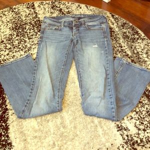 Light/medium wash bootcut denim